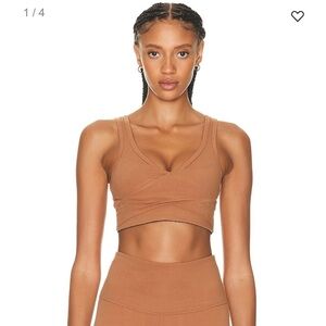 Varley Brown Cropped Sports Bra